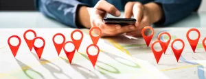 Map showing local SEO