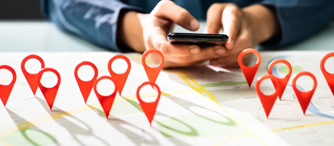 Map showing local SEO